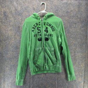 Abercrombie Green Zip-Up Hooded Jacket